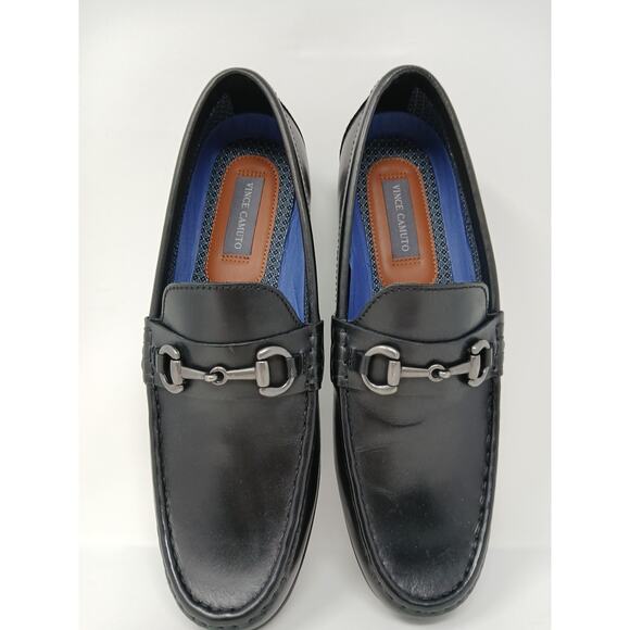 Vince Camuto Caelan Slip On Horsebit Loafer Shoes Men\'s Sz US 11M Black Leather main image 16